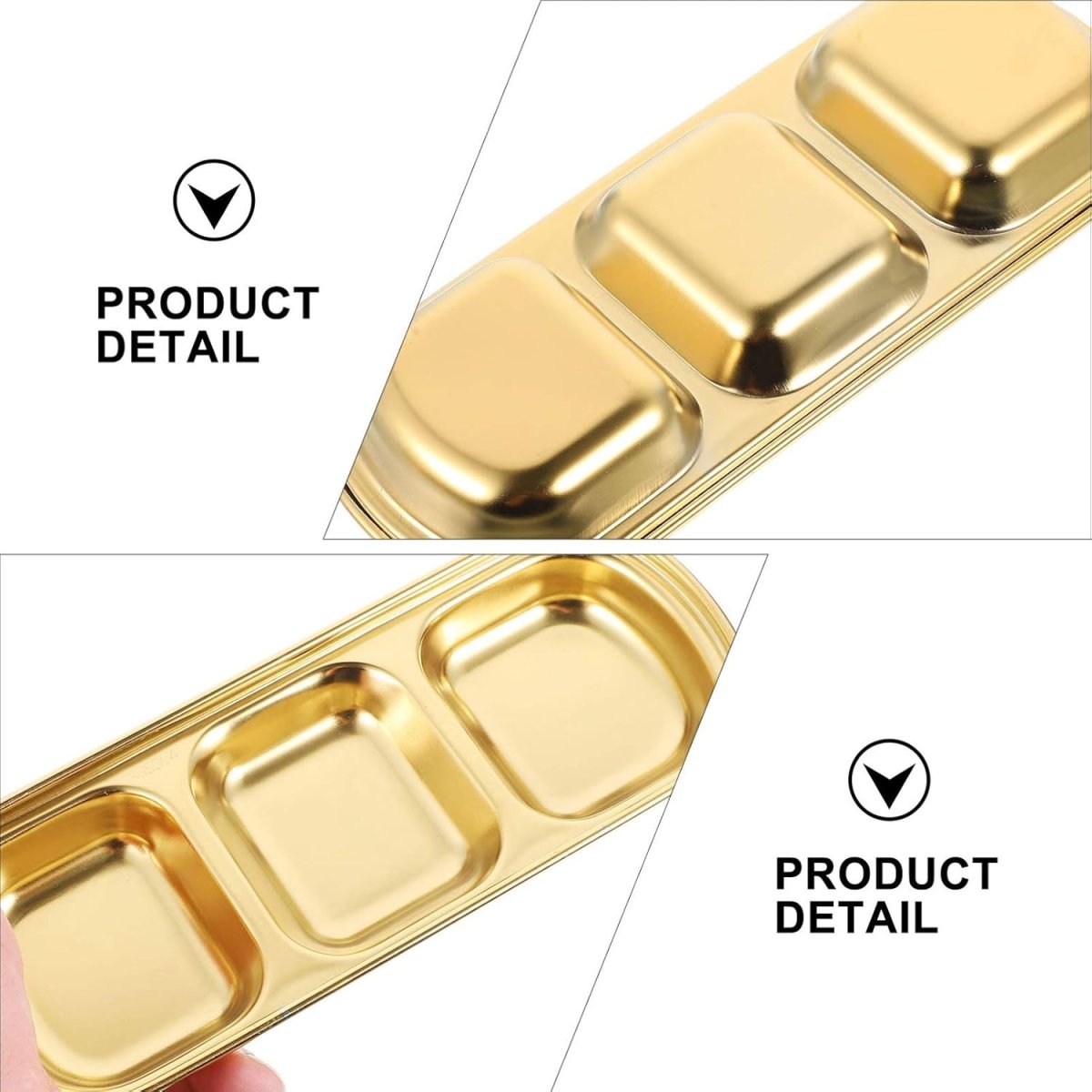 3 Compartments Stainless Steel Plate - Techmanistan in Pakistan