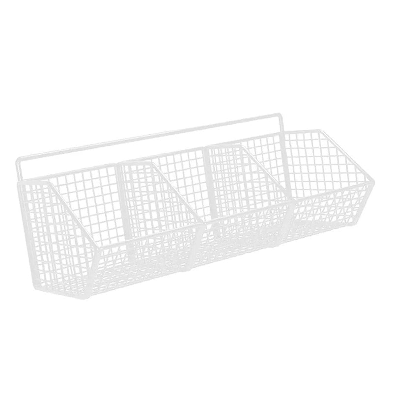 3 Grids Wall Mounted Metal Wire Storage Basket - Techmanistan in Pakistan