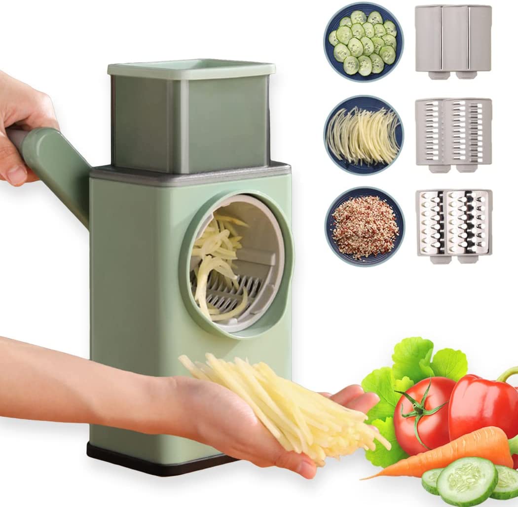 3 - in - 1 Rotating Vegetables Cutter Chopper - Techmanistan in Pakistan