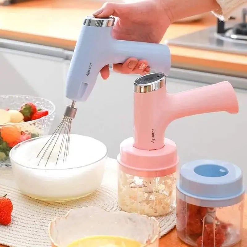 3 in 1 USB Rechargeable Electric Chopper, Beater and Whisker - Techmanistan in Pakistan