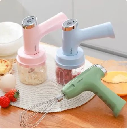 3 in 1 USB Rechargeable Electric Chopper, Beater and Whisker - Techmanistan in Pakistan