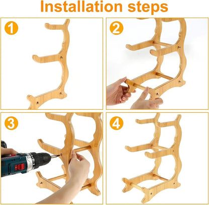 3 Layers Ceramic Bowls with Wooden Stand - Techmanistan in Pakistan