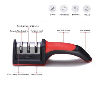 3 Stage Kitchen Knife Sharpener - Techmanistan in Pakistan