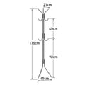 3 Tier 9 Hooks Coat & Hat Rack Hanging Stand - Techmanistan in Pakistan