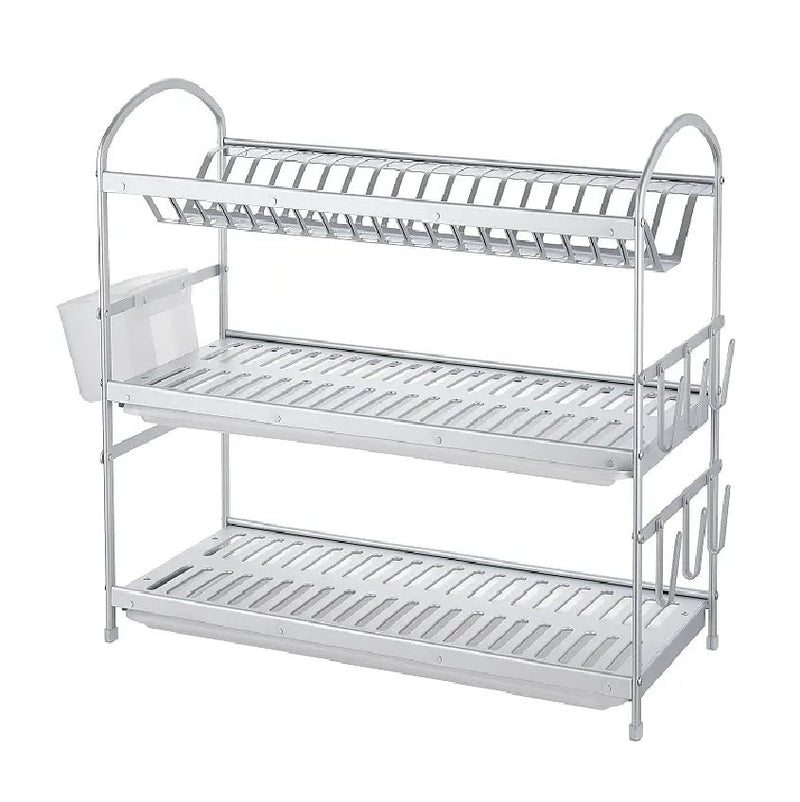 3 Tier Aluminum Dish Drying Rack - Techmanistan in Pakistan