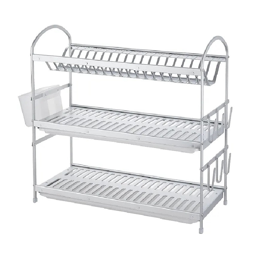 3 Tier Aluminum Dish Drying Rack - Techmanistan in Pakistan