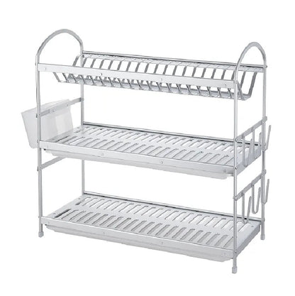 3 Tier Aluminum Dish Drying Rack - Techmanistan in Pakistan