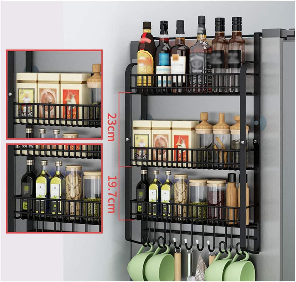 3 Tier Kitchen Refrigerator Side Storage Rack, Fridge Spice Rack - Techmanistan in Pakistan