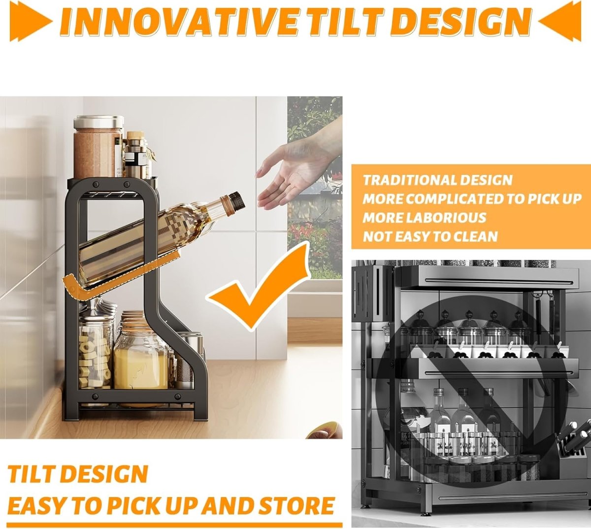 3 - Tier Kitchen Spice Rack - Techmanistan in Pakistan