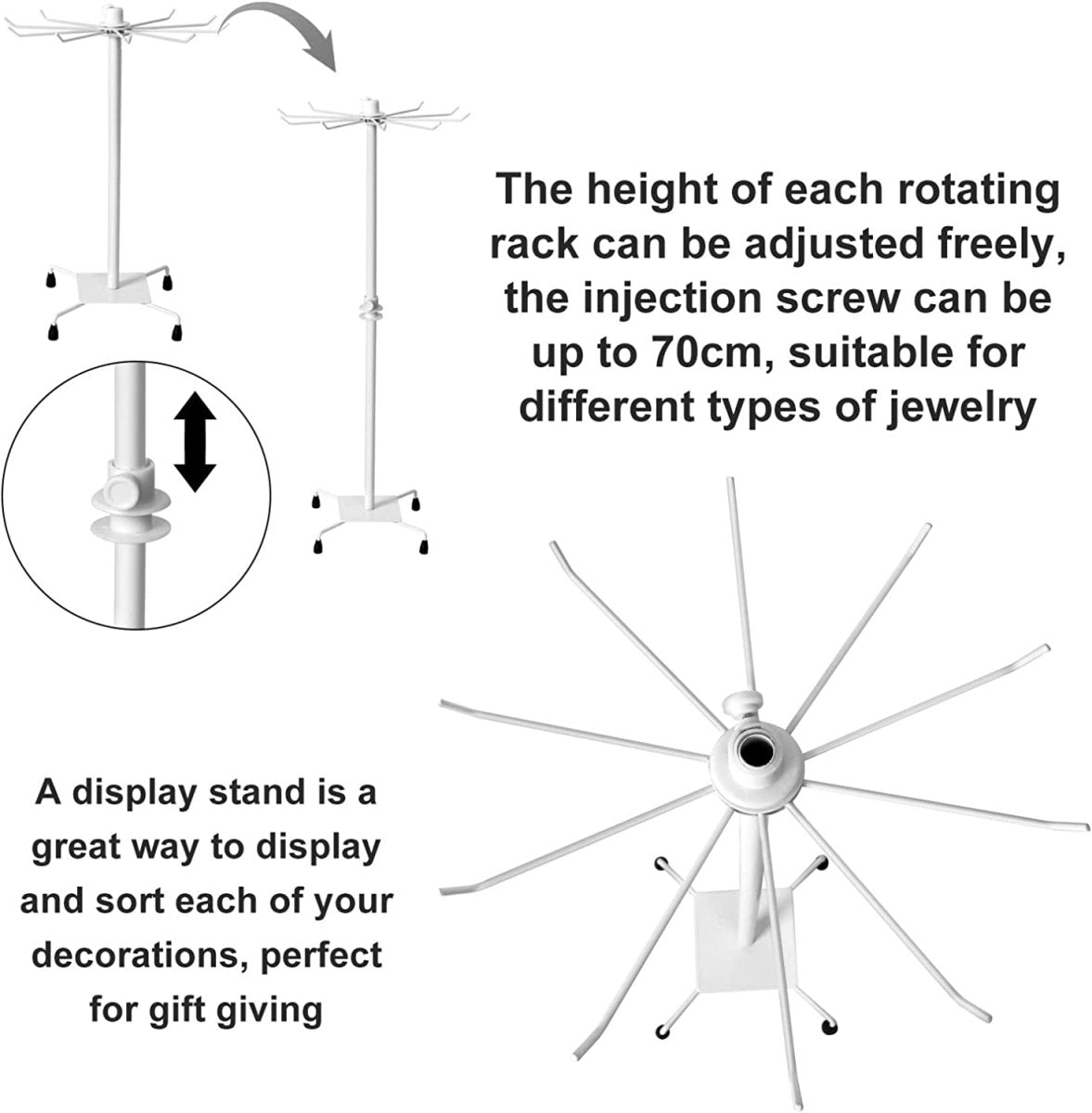 3 Tier Rotating Jewelry Holder - Techmanistan in Pakistan