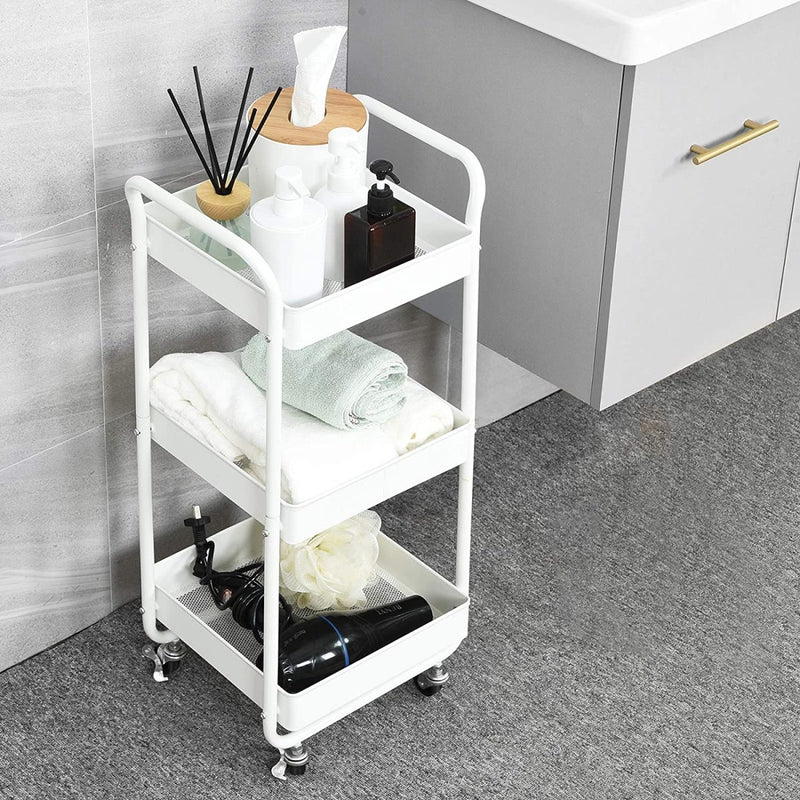 3 - Tier Wheeled Multipurposed Vegetables & Fruits Kitchen Cart Trolley - Techmanistan in Pakistan