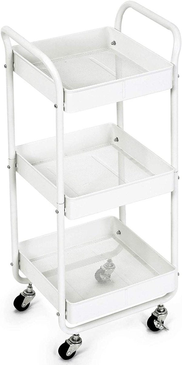 3 - Tier Wheeled Multipurposed Vegetables & Fruits Kitchen Cart Trolley - Techmanistan in Pakistan