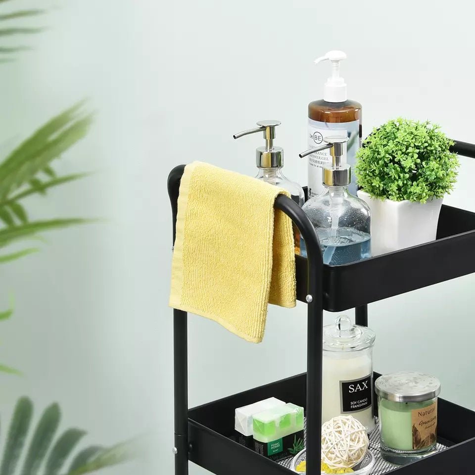 3 - Tier Wheeled Multipurposed Vegetables & Fruits Kitchen Cart Trolley - Techmanistan in Pakistan