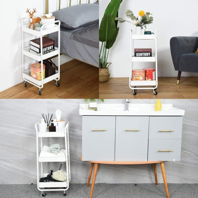 3 - Tier Wheeled Multipurposed Vegetables & Fruits Kitchen Cart Trolley - Techmanistan in Pakistan