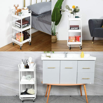 3 - Tier Wheeled Multipurposed Vegetables & Fruits Kitchen Cart Trolley - Techmanistan in Pakistan