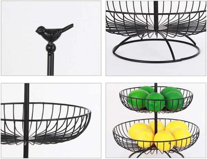 3 Tier Wire Round Fruits Basket - Techmanistan in Pakistan
