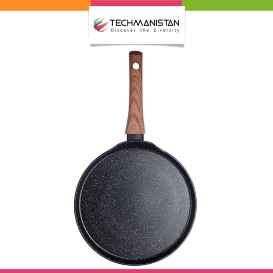 30cm Non Stick Tawa with Wooden Handle - Techmanistan in Pakistan