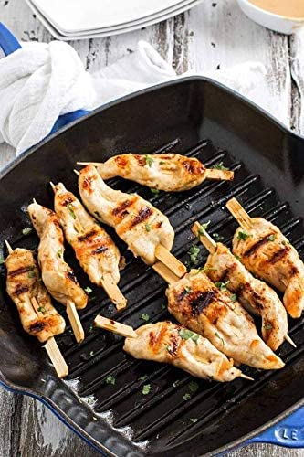 Non-Stick Square Grill Pan With Foldable Wooden Handle