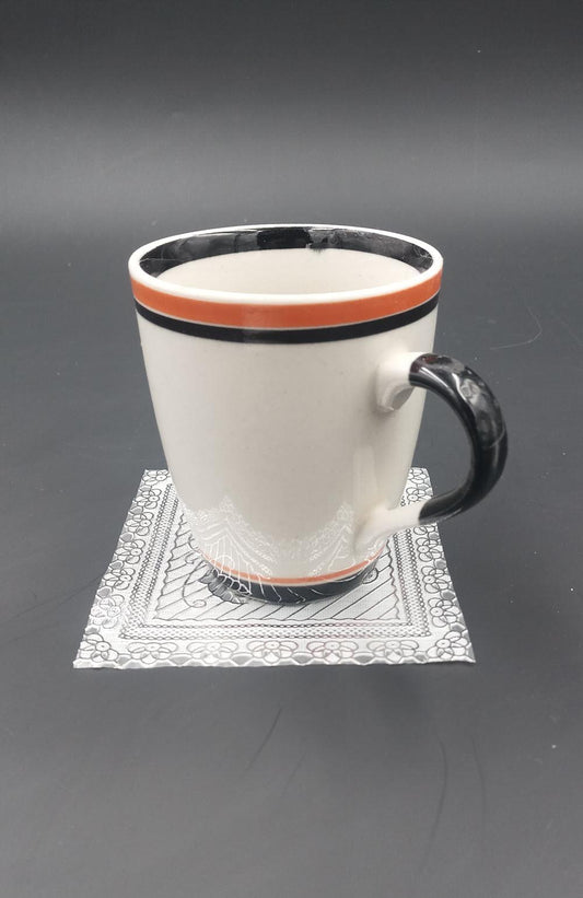 Pack of 6 - PVC Cup Coasters - Silver - Techmanistan