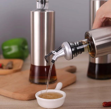 Stainless Steel Glass Oil Dispenser Bottle My Store