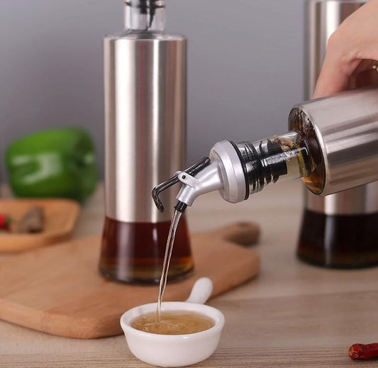Stainless Steel Glass Oil Dispenser Bottle My Store