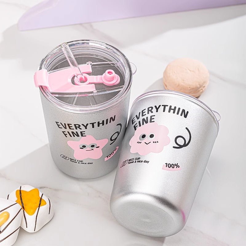 350ml Glass Tumbler with Lid, Coffee Cup - Techmanistan in Pakistan