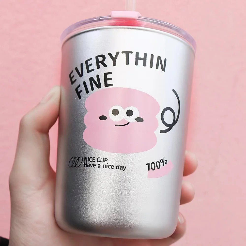 350ml Glass Tumbler with Lid, Coffee Cup - Techmanistan in Pakistan