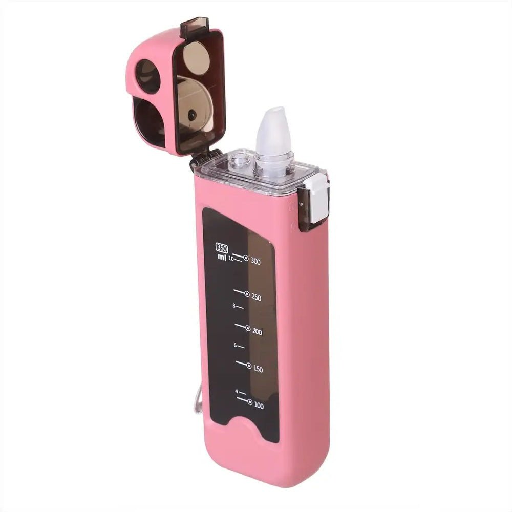 350ml Plastic Water Bottle With Pop Up Straw & Lock - Techmanistan in Pakistan