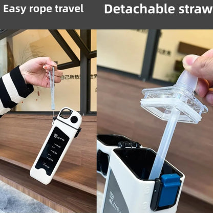 350ml Plastic Water Bottle With Pop Up Straw & Lock - Techmanistan in Pakistan