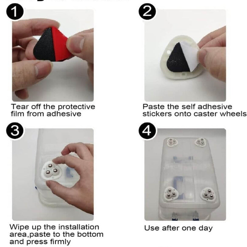 4pcs Mini Swivel Caster Wheels