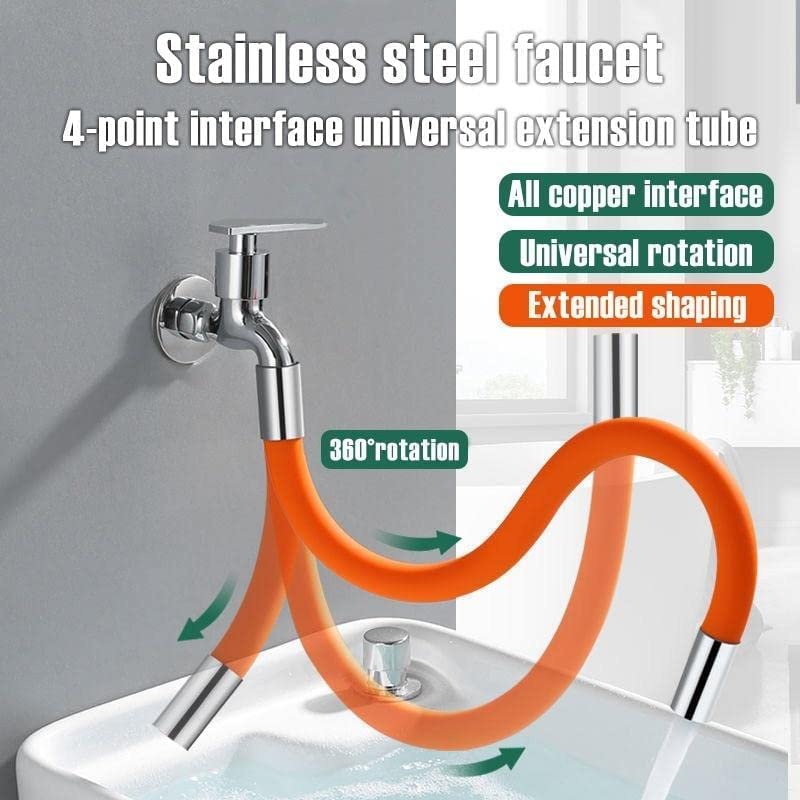 360° Flexible Extension Adjustable Faucet Sprayer - Techmanistan in Pakistan