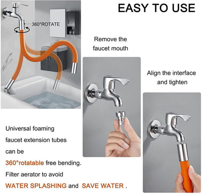360° Flexible Extension Adjustable Faucet Sprayer - Techmanistan in Pakistan