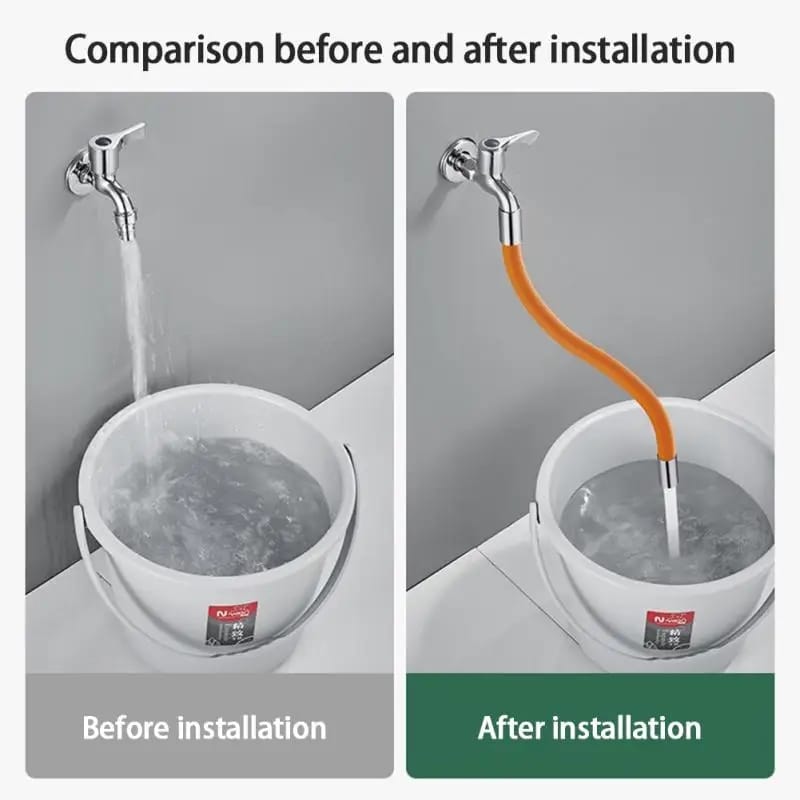 360° Flexible Extension Adjustable Faucet Sprayer - Techmanistan in Pakistan