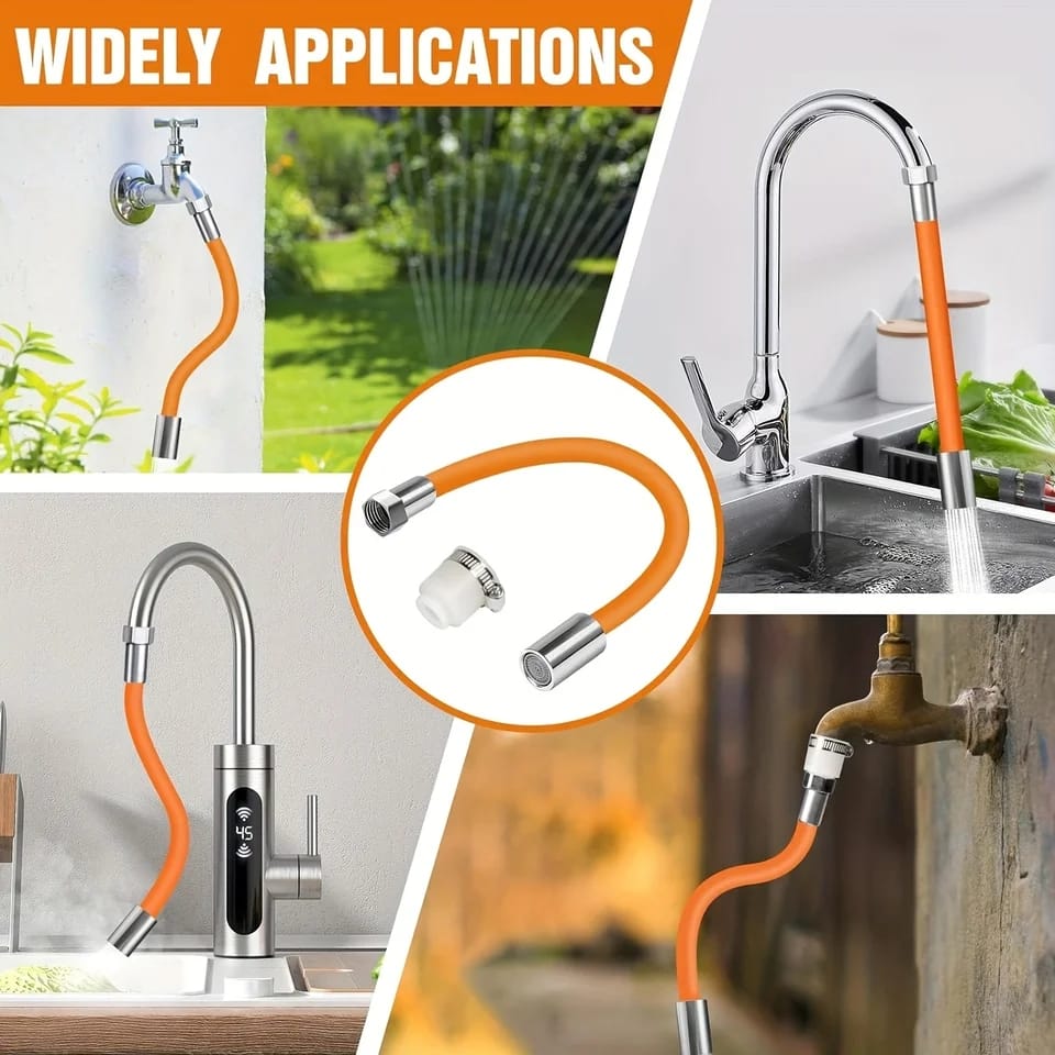 360° Flexible Extension Adjustable Faucet Sprayer - Techmanistan in Pakistan