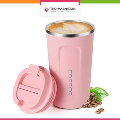 380ml Vacuum Insulated Coffee Tumbler Travel Mug - Techmanistan in Pakistan