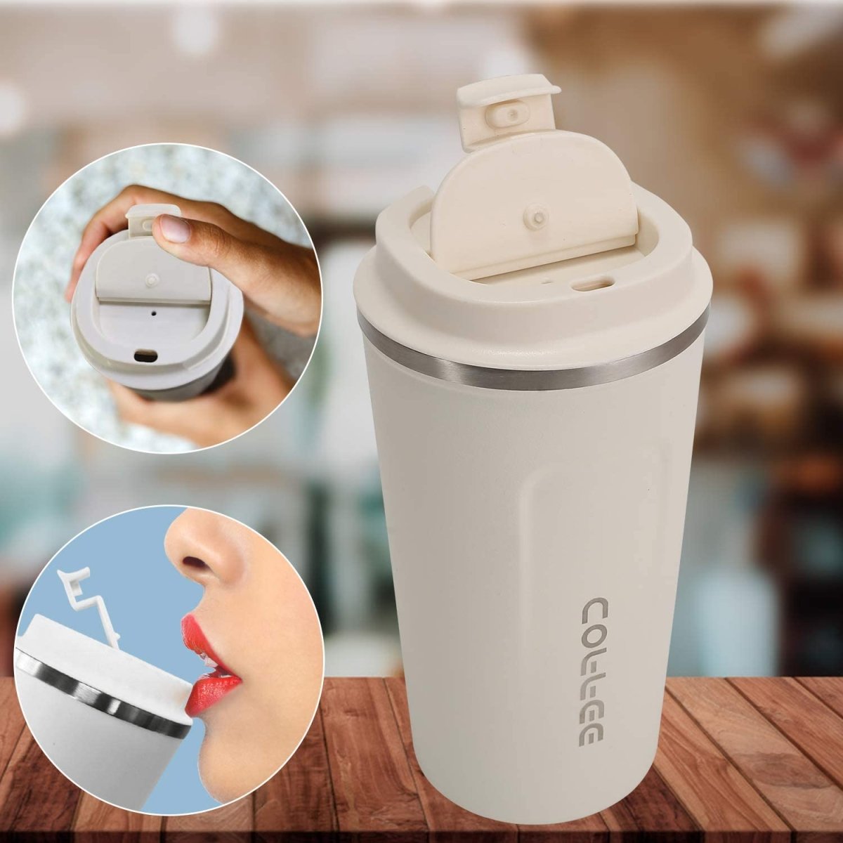 380ml Vacuum Insulated Coffee Tumbler Travel Mug - Techmanistan in Pakistan