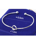 Knot Shaped Silver Plated Bracelet--Techmanistan-My Store