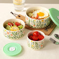 Set of 3 Ceramic Airtight Bowls with Lids