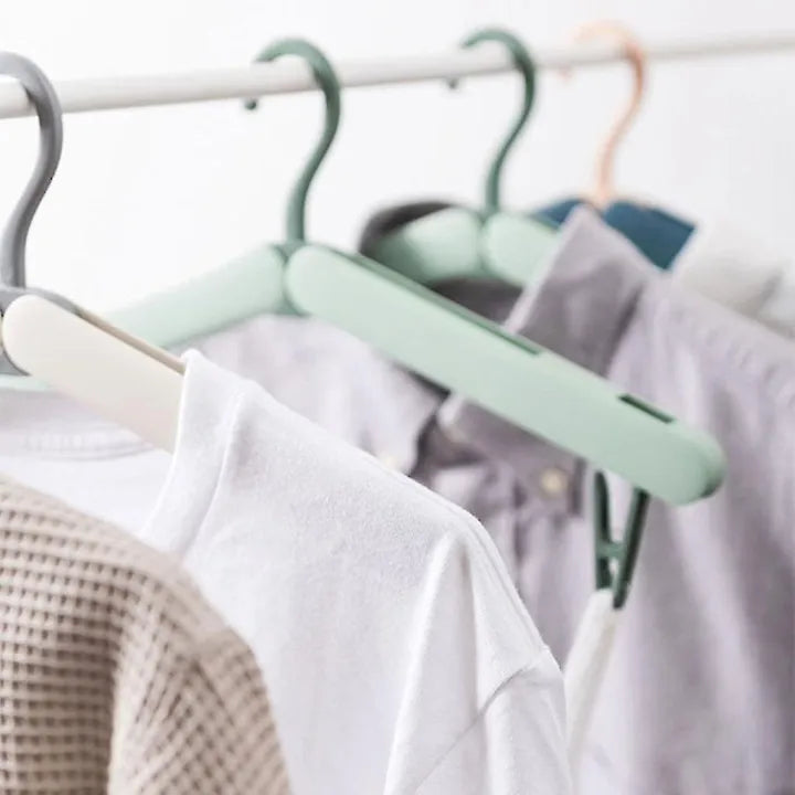 Portable Folding Clothes Hangers with Slots Folding Travel Hanger