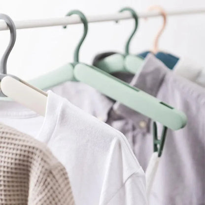 Portable Folding Clothes Hangers with Slots Folding Travel Hanger