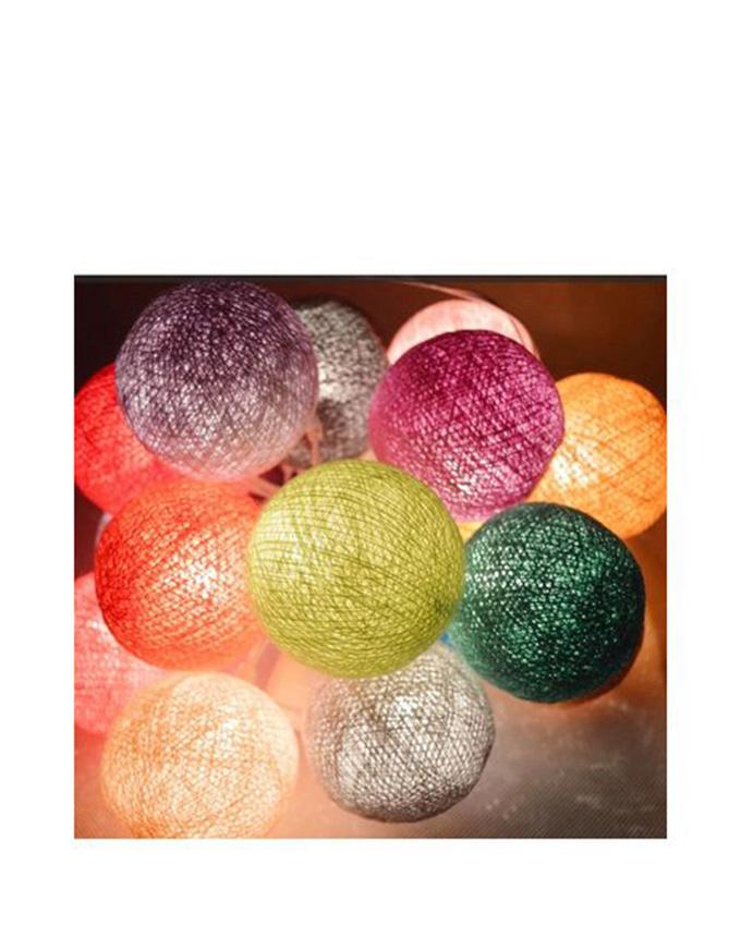 Pack of 20 - Hanging Decoration Cotton Yarn Light Balls - Techmanistan