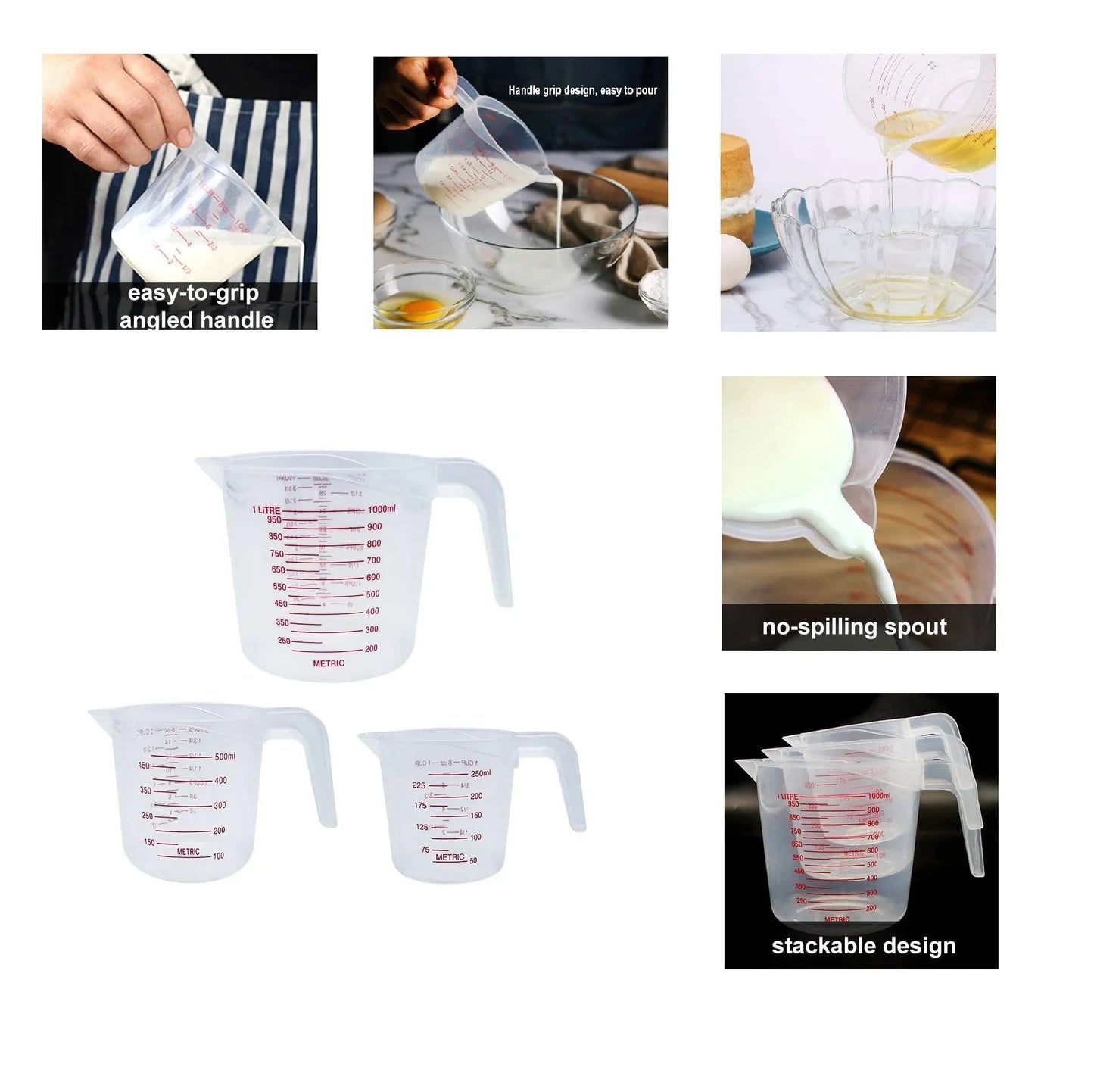 Measuring Cup With Angled Grip and Spout
