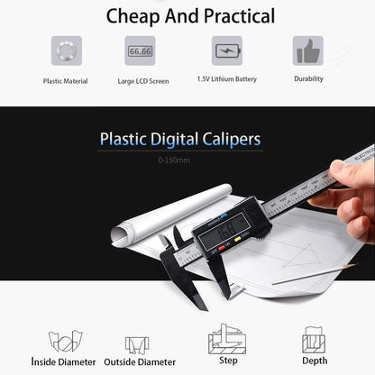 LCD Display Electronic Digital Caliper, Micrometer Gauge Measuring Tool My Store