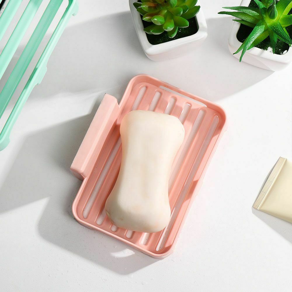 Random Color - Wall Mounted No Drilling Self Adhesive Soap Dish, Self?Adhesive Soap Tray, Wall Mounted Shower Soap Holder, Plastic Wall Mounted Soap Dish Drain Soap Tray Holder Container, Soap Tray My Store