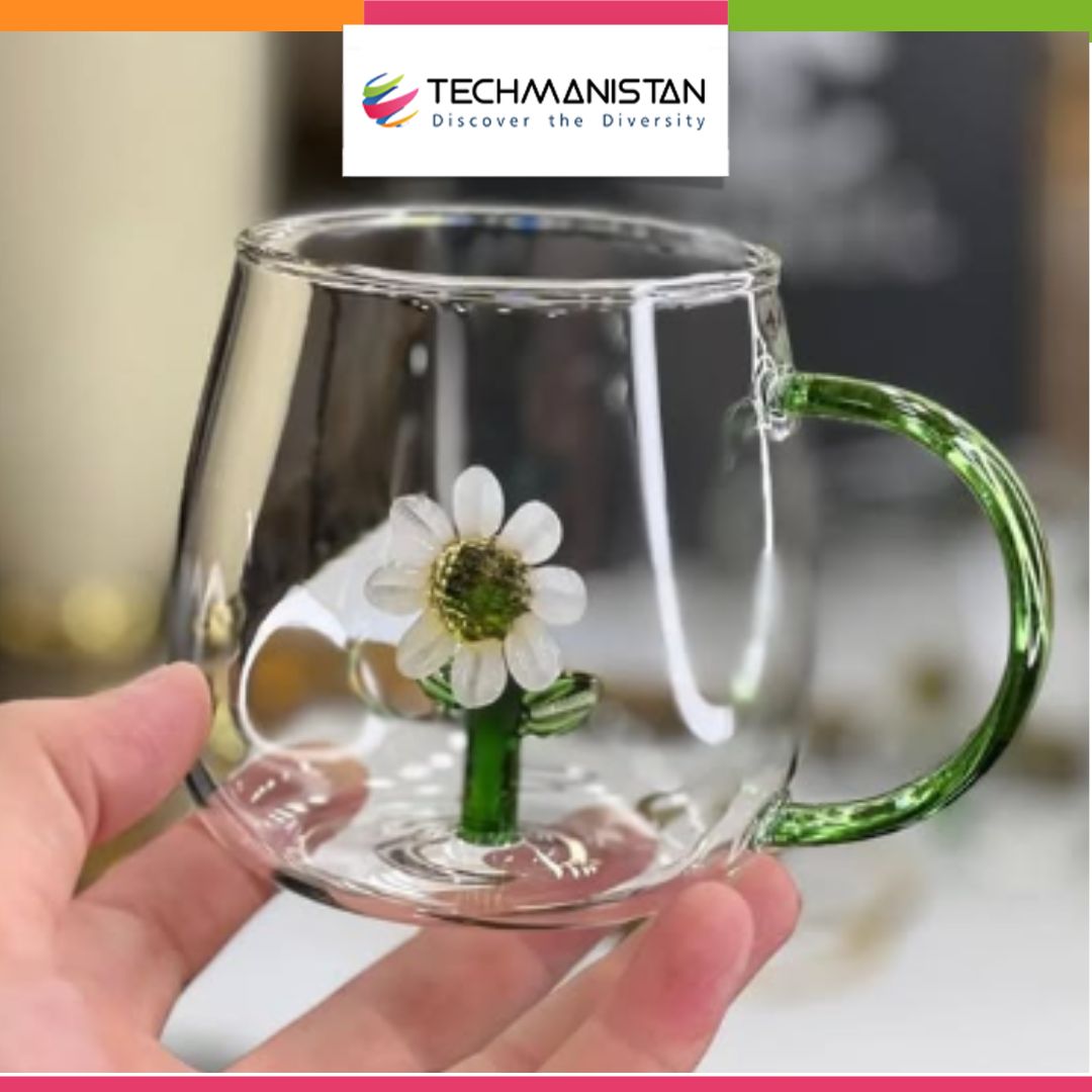 3D Sunflower Inside Mug with Handle - Techmanistan in Pakistan