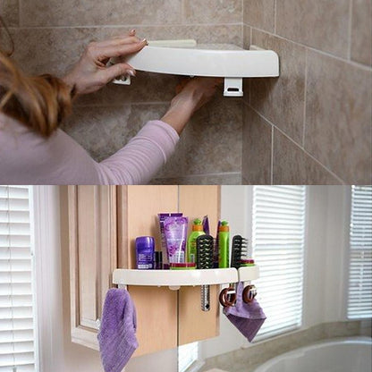 Multipurpose Quick Fix Corner Triangle Shelf SnapUp Stable Easy Wall for Bathroom Kitchen Room Space Saver Rack My Store