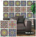 Pack of 4 - 3D Embossed Assorted Truck Art Themed Tiles Sticker (Each Sticker Size: 6x6 Inches) My Store