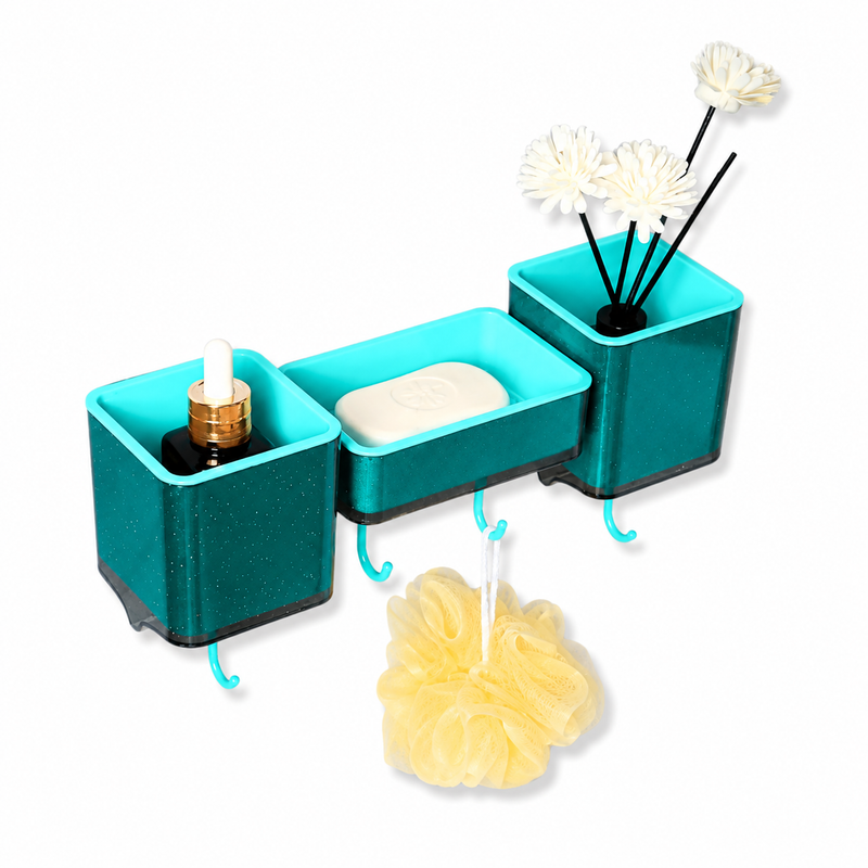3 Compartment Bathroom Organizer | Multipurpose Storage Holder