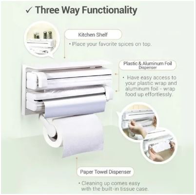 3in1 Kitchen Triple Layer Dispenser - Techmanistan in Pakistan