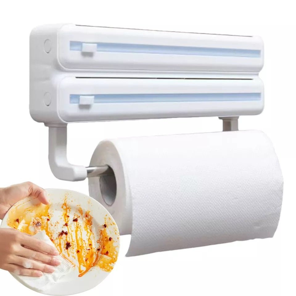 3in1 Wall Mount Kitchen Triple Layer Dispenser - Techmanistan in Pakistan